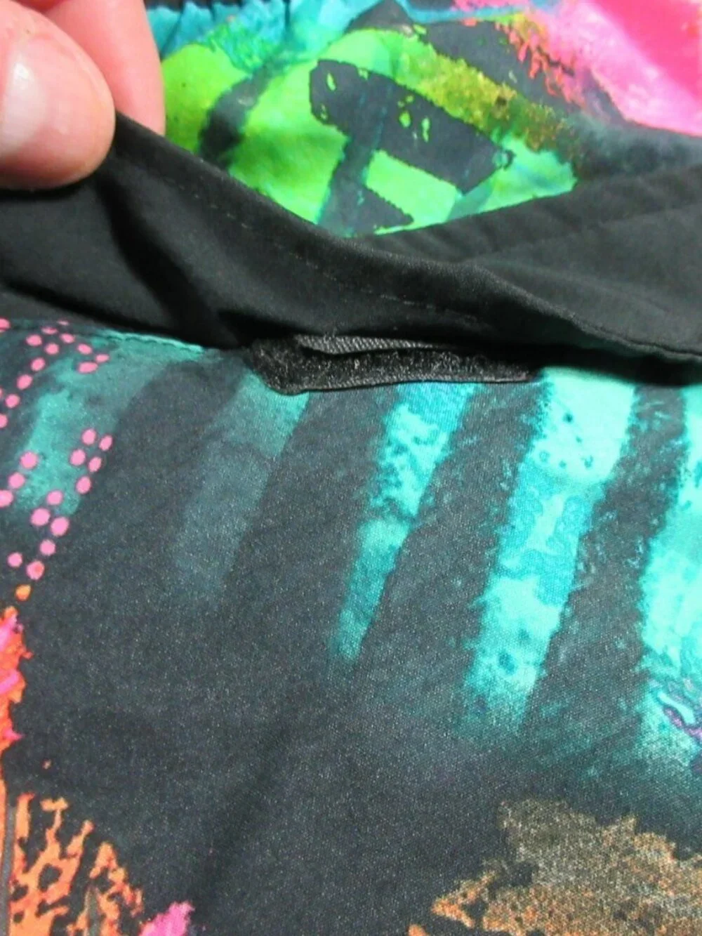 Hot Coals mens colorful unlined Hawaiian swim trunks L EUC